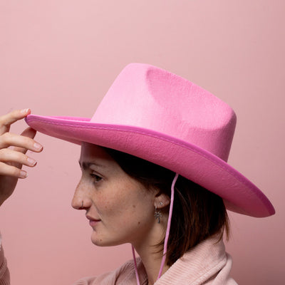 Pink Hen Party Cowboy Hat - Team Hen