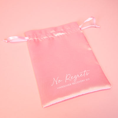 Pink Satin Hen Party Hangover Recovery Pouch - Team Hen