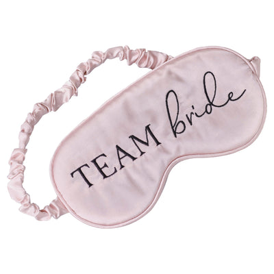 Pink Satin Team Bride Eye Mask - Team Hen