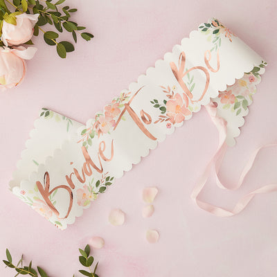 Floral Bride to Be Sash | Hen Party Sashes - Team Hen