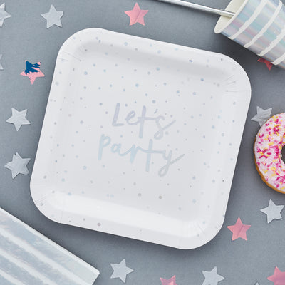 Let's Party Square Hen Party Plate - Team Hen