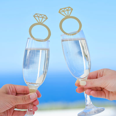Engagement Ring Hen Party Drink Toppers - Team Hen