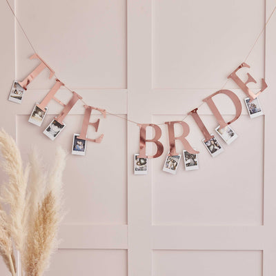 The Bride Banner with Photo Tags | Hen Party Decorations - Team Hen