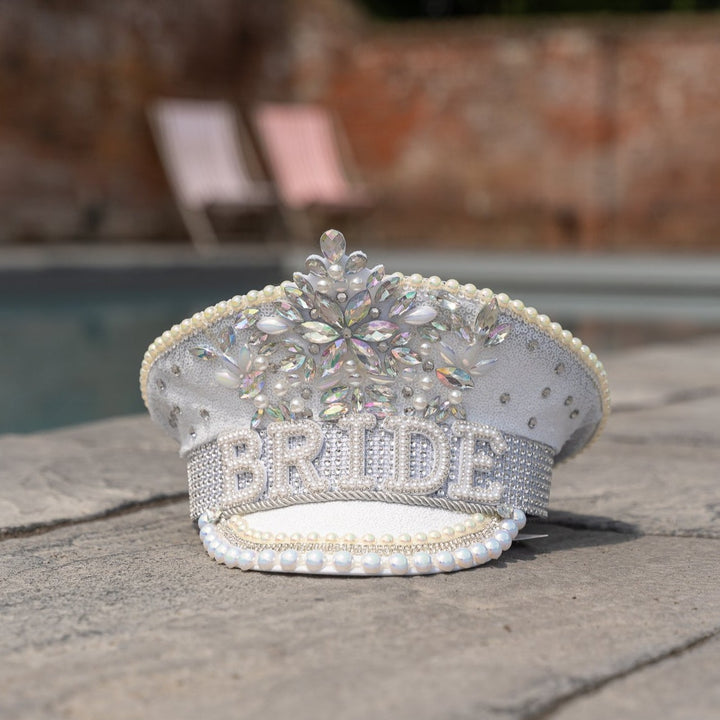 Bride Jewelled Glitter Hat