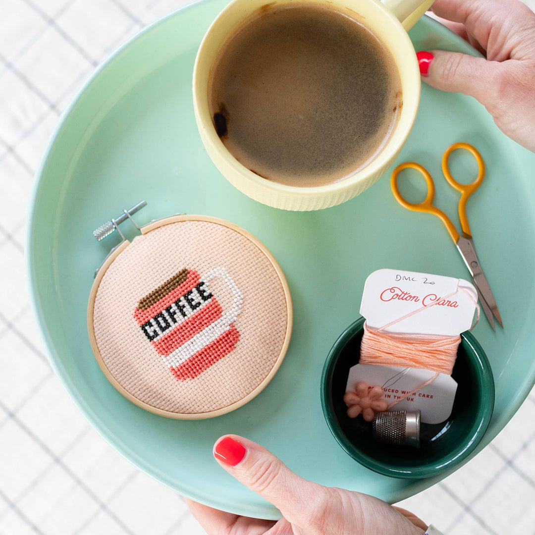 Coffee Cup Cross Stitch Kit