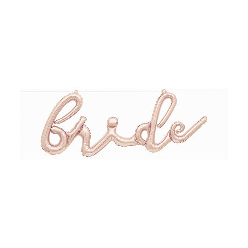 Bride Script Rose Gold Balloon