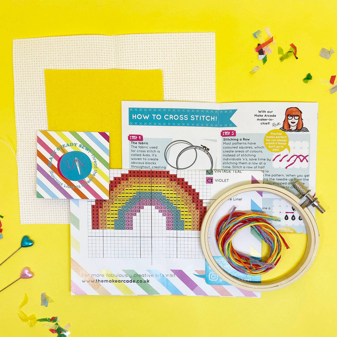 Over The Rainbow Mini Cross Stitch Kit