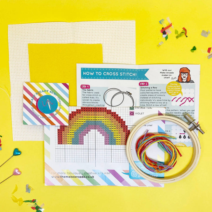 Over The Rainbow Mini Cross Stitch Kit