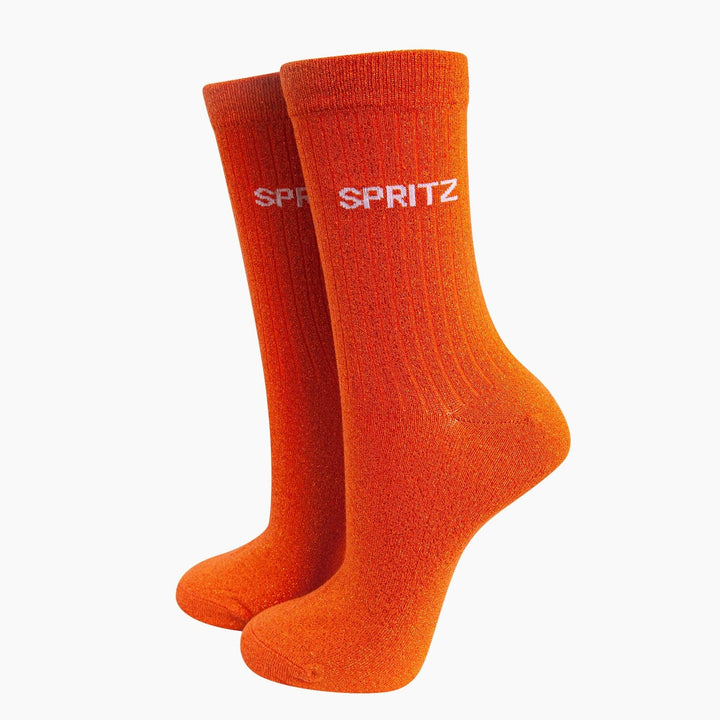 Spritz Orange Glitter Socks