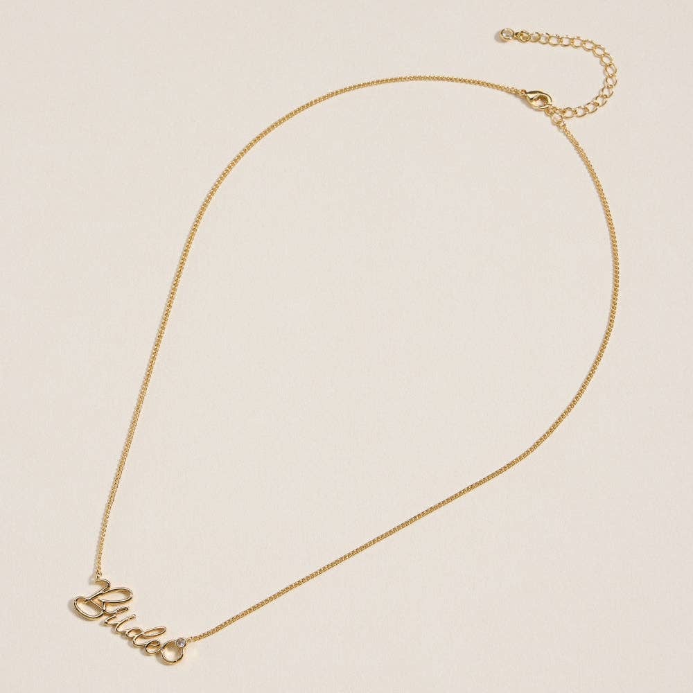 Bride Script Necklace