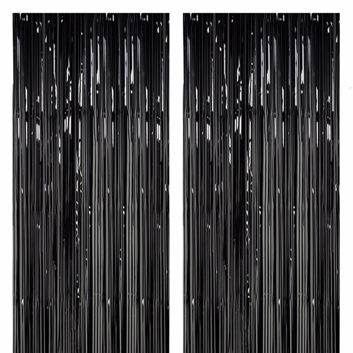 Black Foil Curtain Backdrop