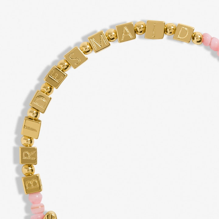 Gold Plated Bridesmaid Beaded Bracelet