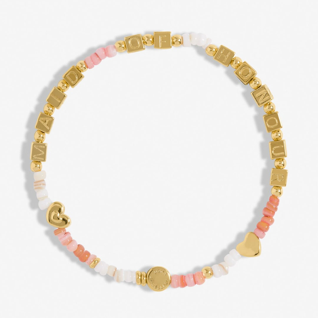 Gold Plated Maid of Honour Beaded Bracelet