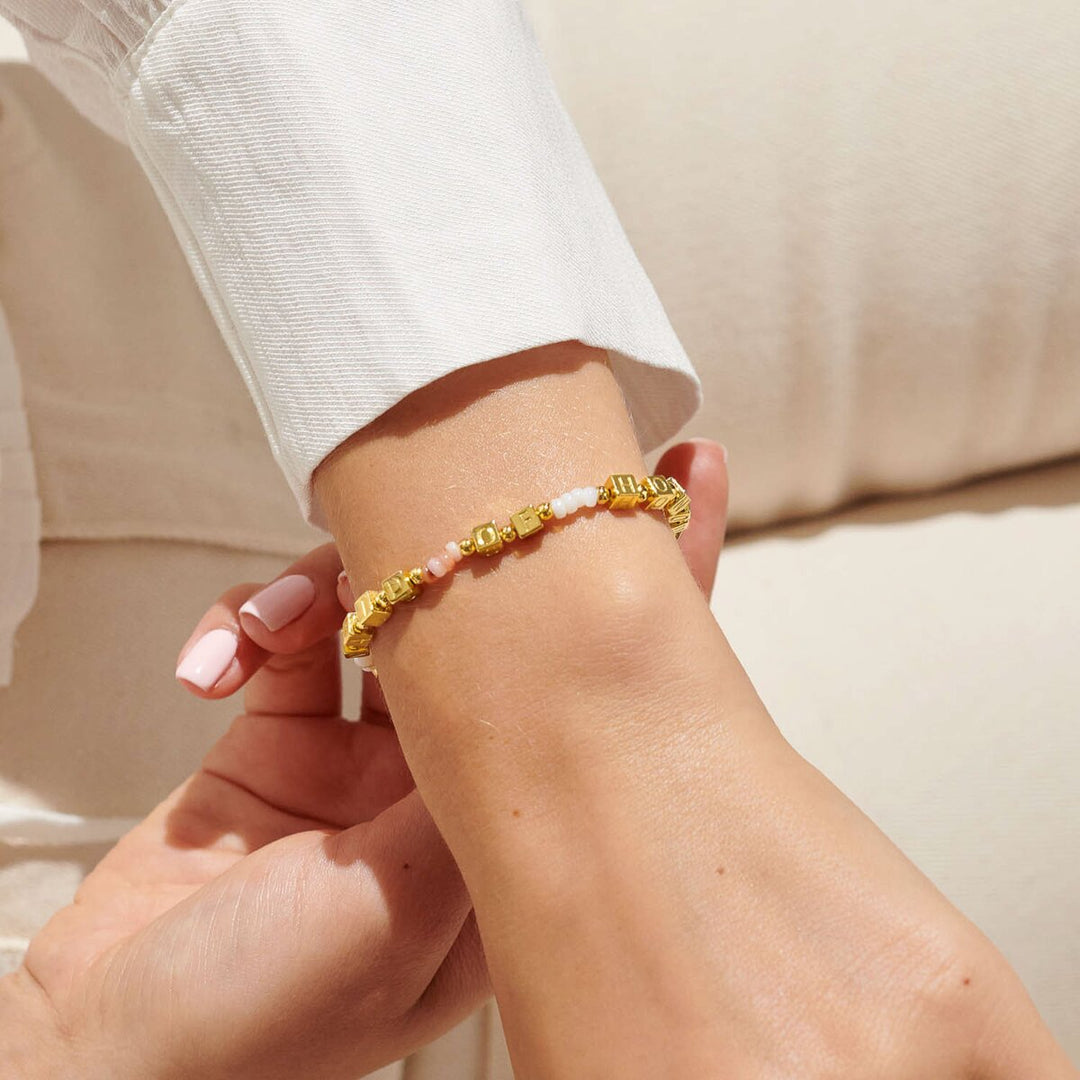 Gold Plated Maid of Honour Beaded Bracelet