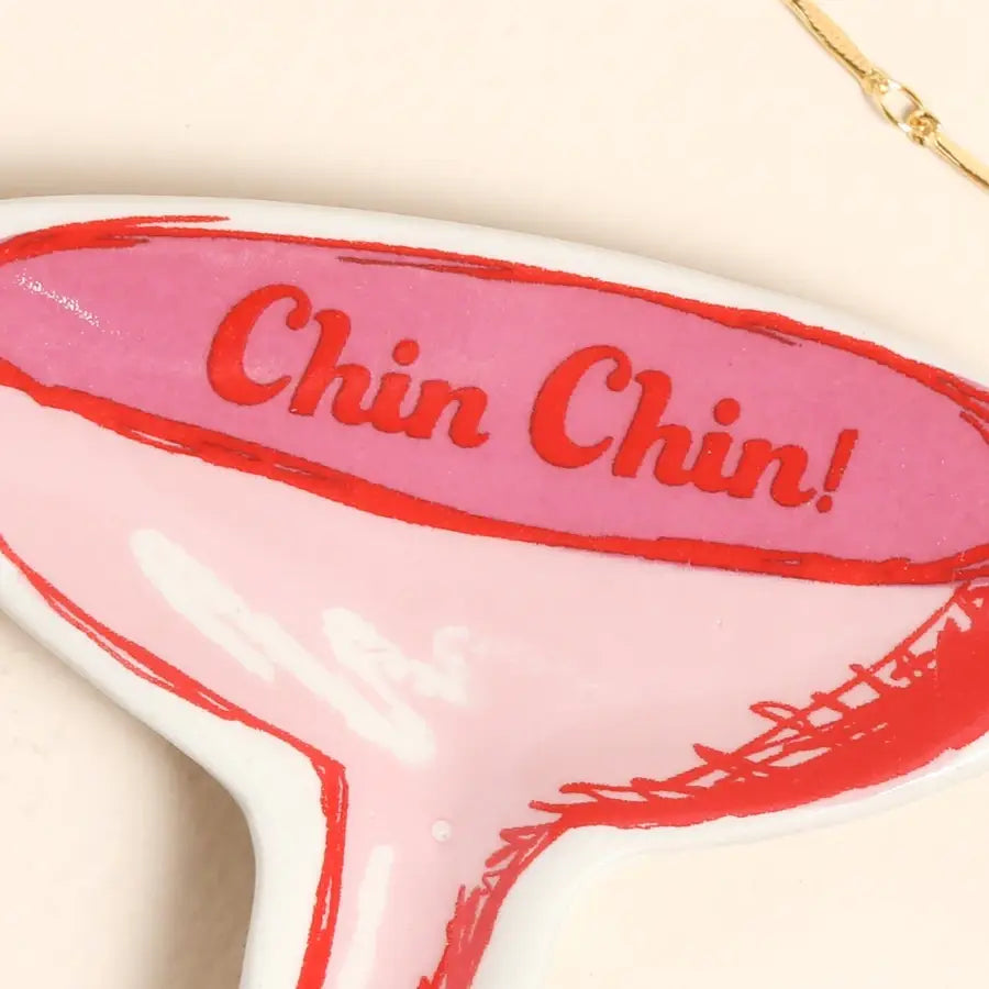 Chin Chin Cocktail Ceramic Trinket Dish