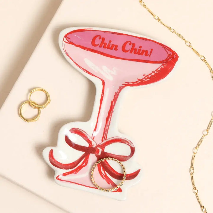 Chin Chin Cocktail Ceramic Trinket Dish