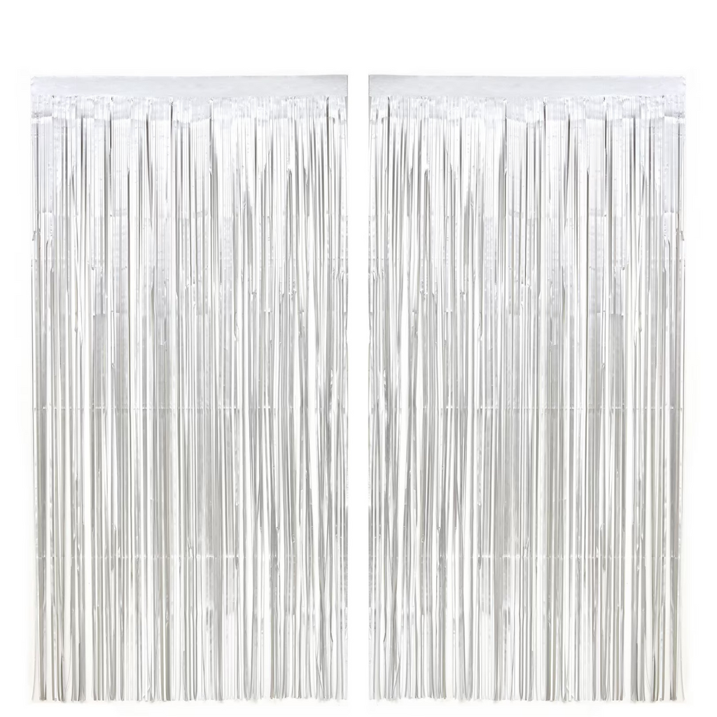 Foil Fringe Curtain Backdrop 2 Pack