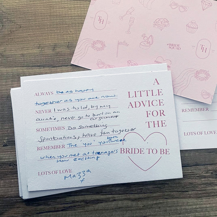 Bride To Be Advice Cards