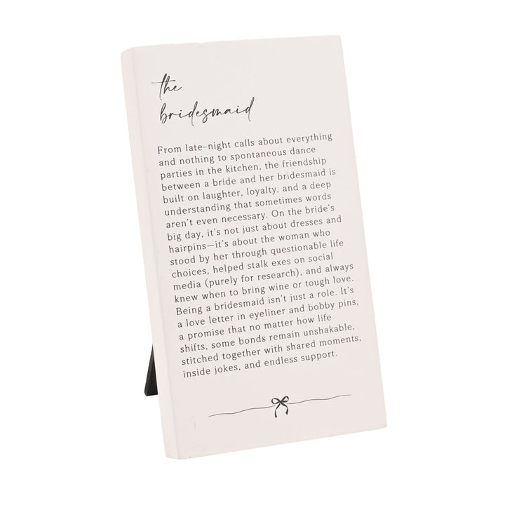 Bridesmaid Plaque