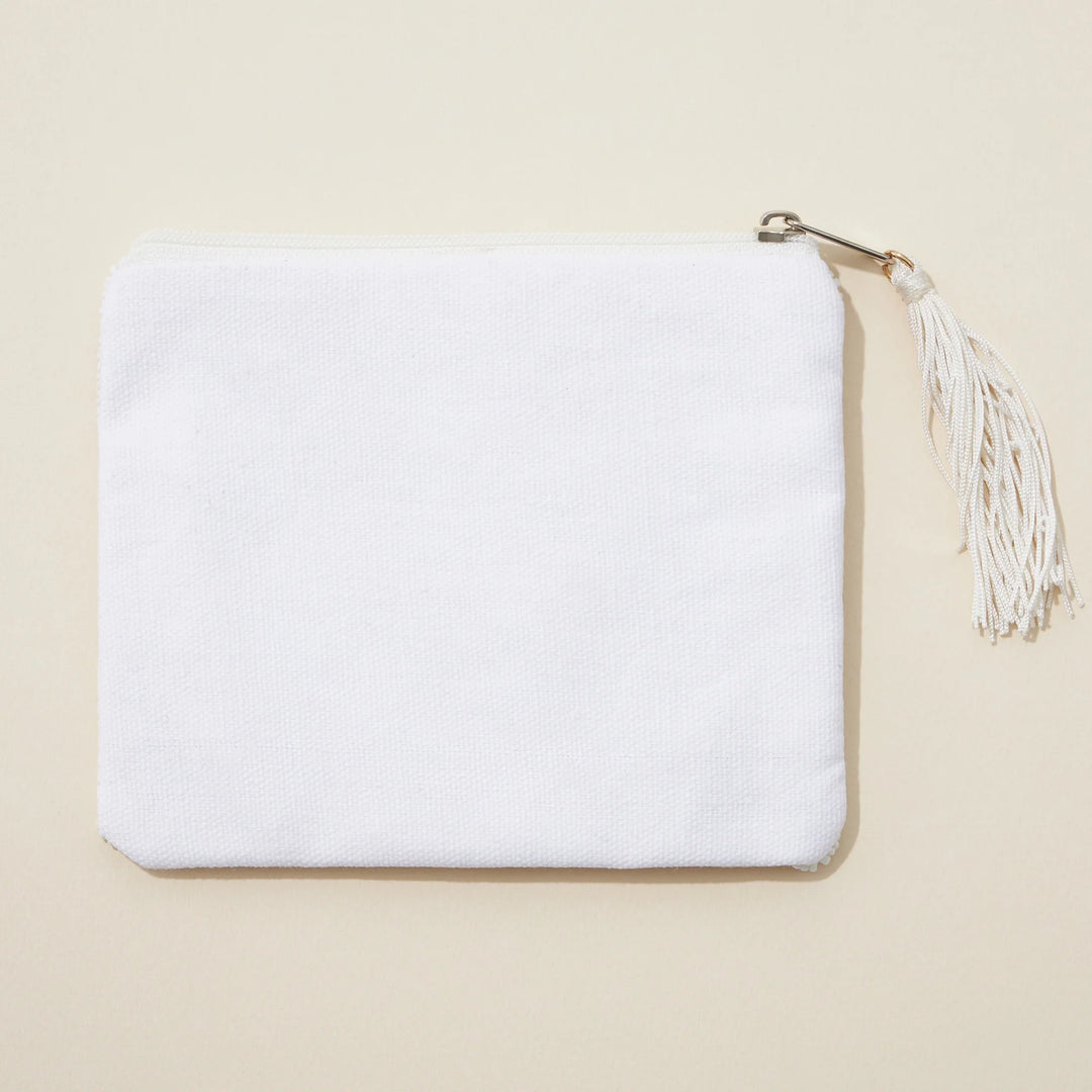 Bride Beaded Canvas Pouch