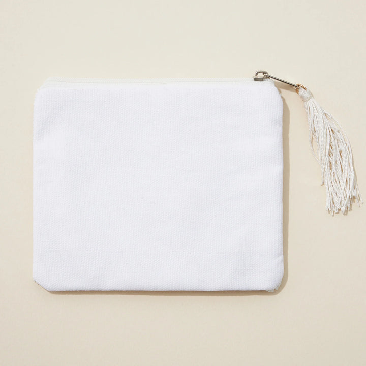 Bride Beaded Canvas Pouch