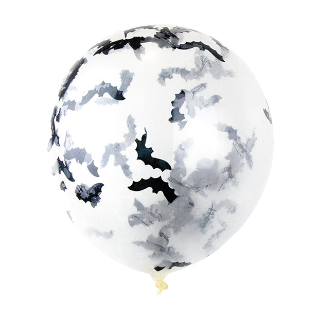 Bat Confetti Balloons 5pk 12in 5 Pack