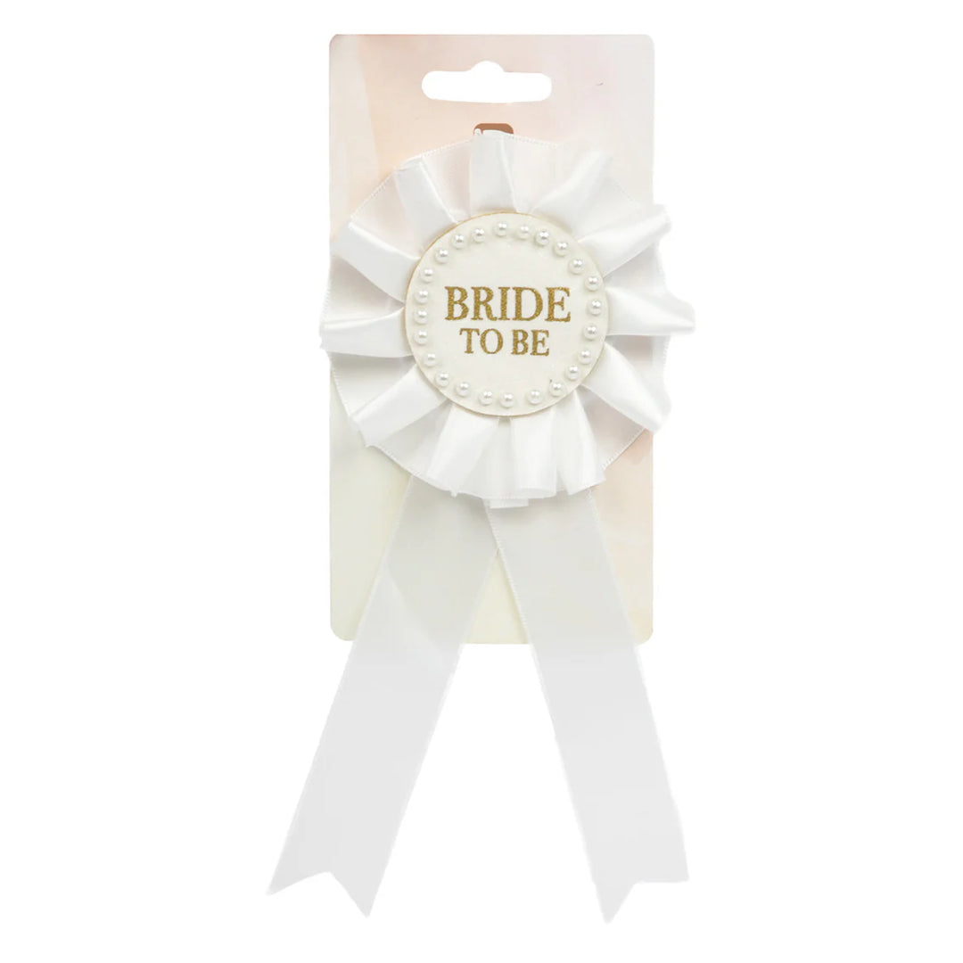 Pearl Bride to Be Rosette