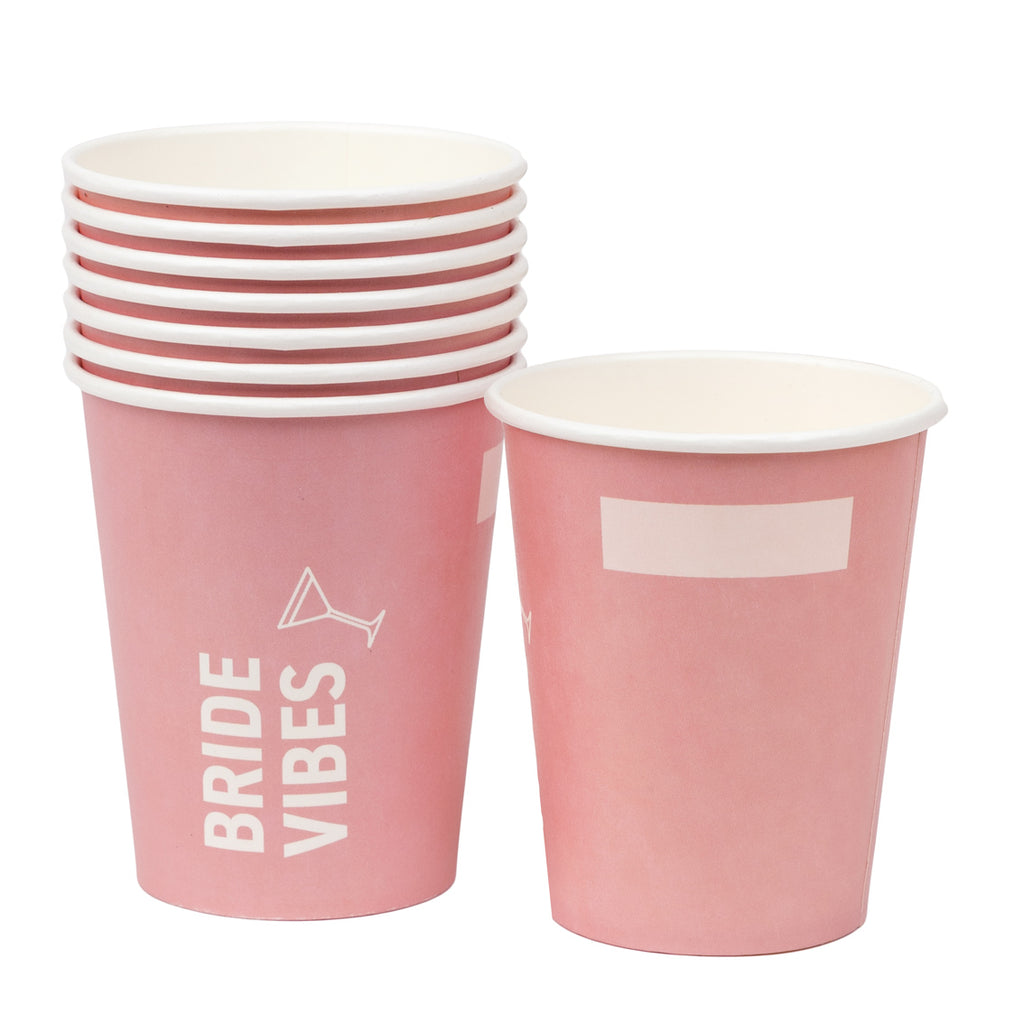 Bride Vibes Hen Party Paper Cups 8 Pack