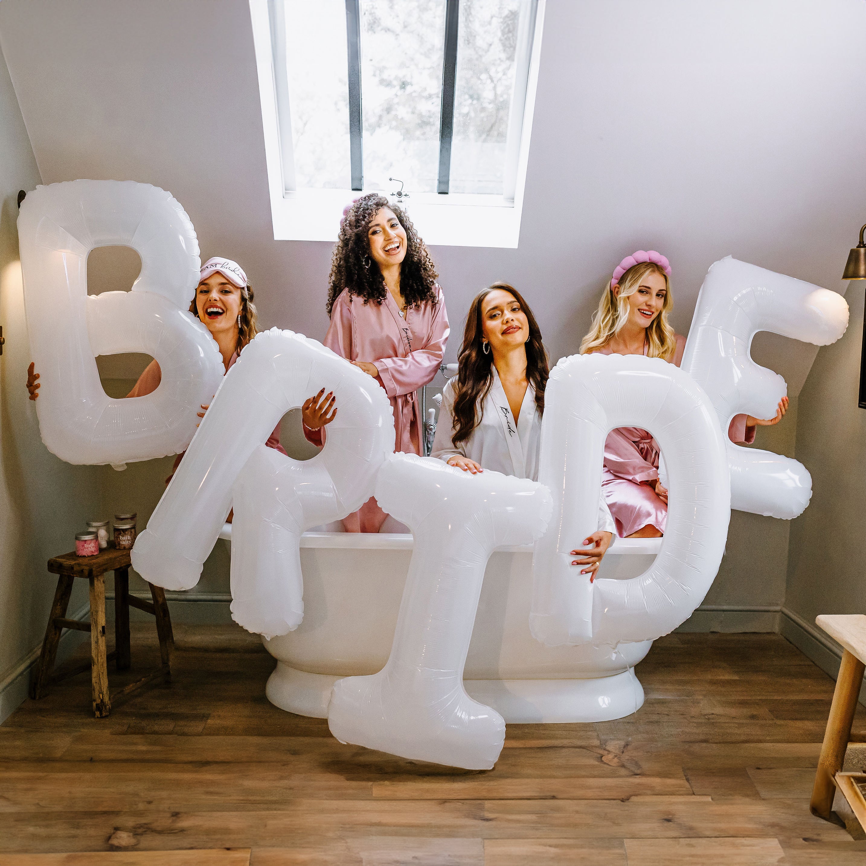Giant White Bride Letter Balloons White Bride Balloons Team Hen Giant White Bride Letter Balloons White Bride Balloons Team Hen