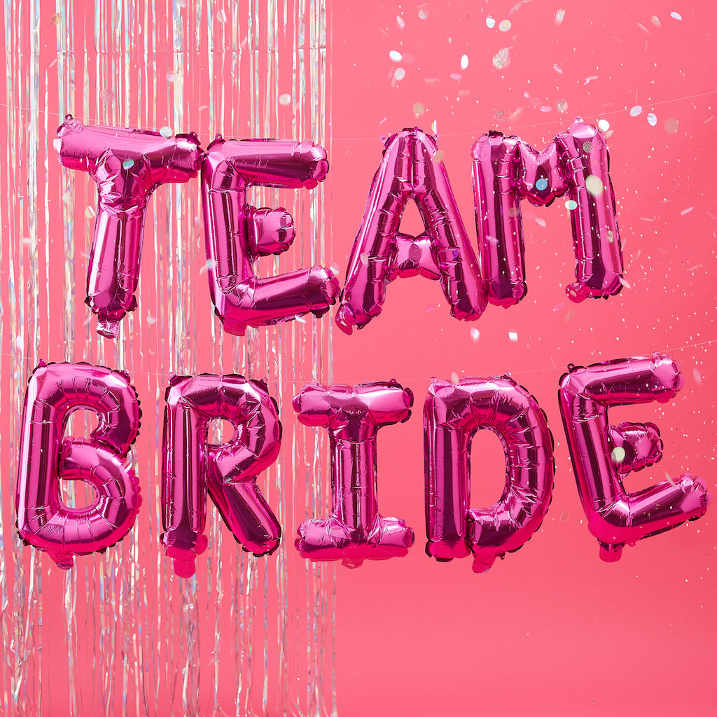 Hot Pink Bride Letter Balloons 16"