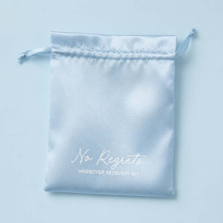 Hen Party Hangover Recovery Pouch | Blue Satin