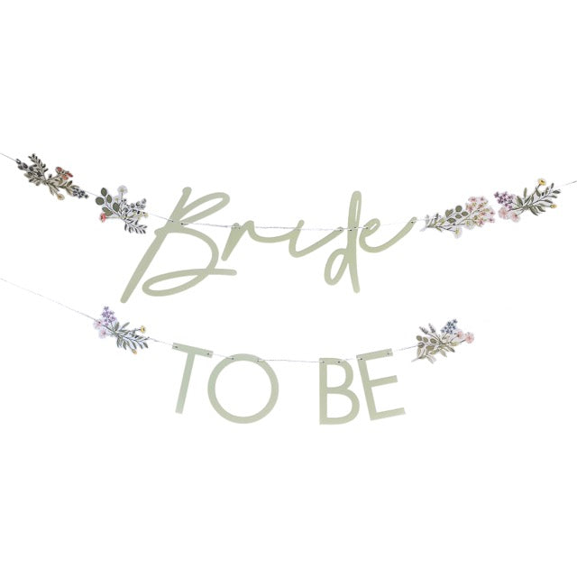 Floral Bride to Be Double Layered Bunting