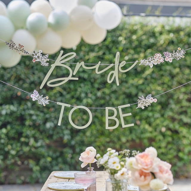 Floral Bride to Be Double Layered Bunting