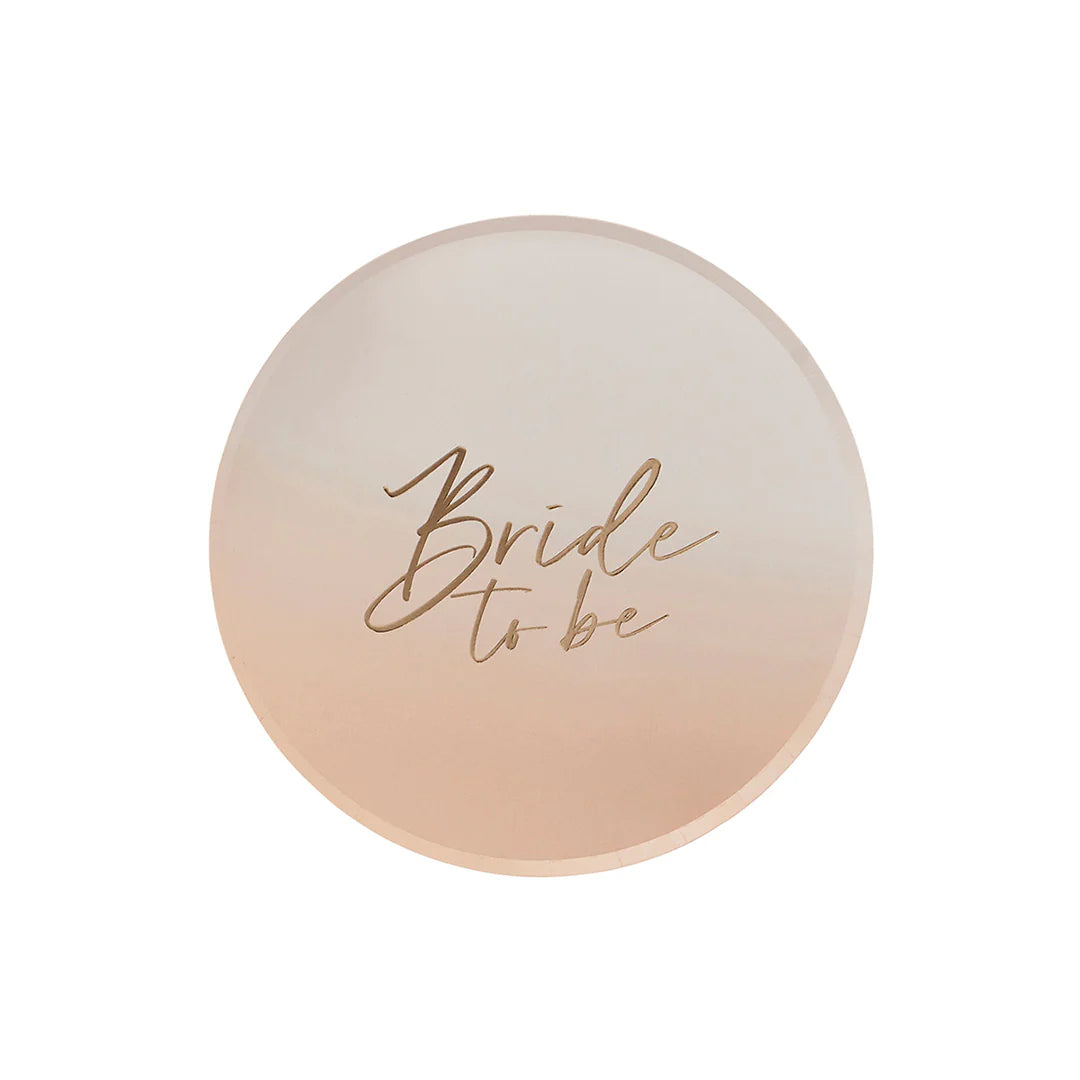 Bride To Be Paper Ombre Plates