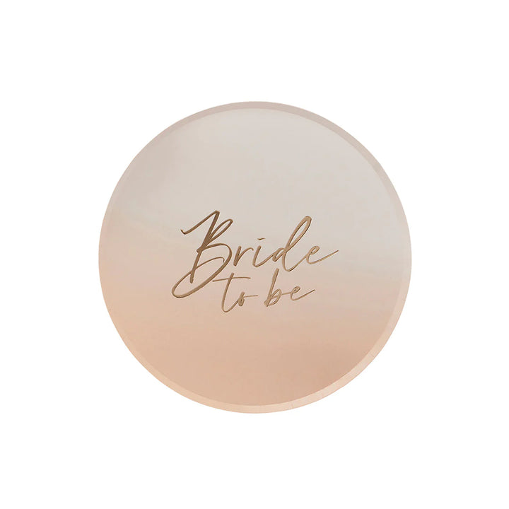 Bride To Be Paper Ombre Plates