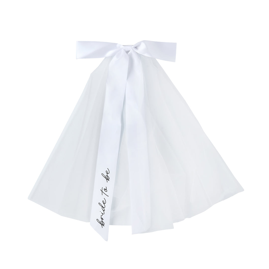 Bride To Be Ribbon Bow Veil