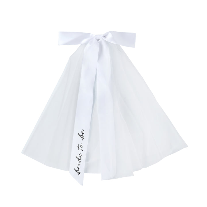 Bride To Be Ribbon Bow Veil