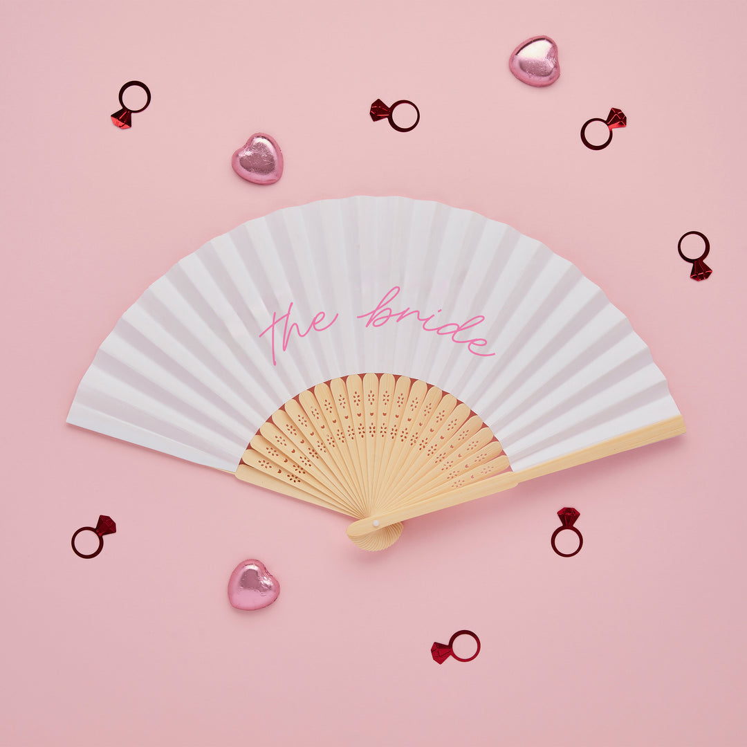 The Bride Wooden Hen Party Fan