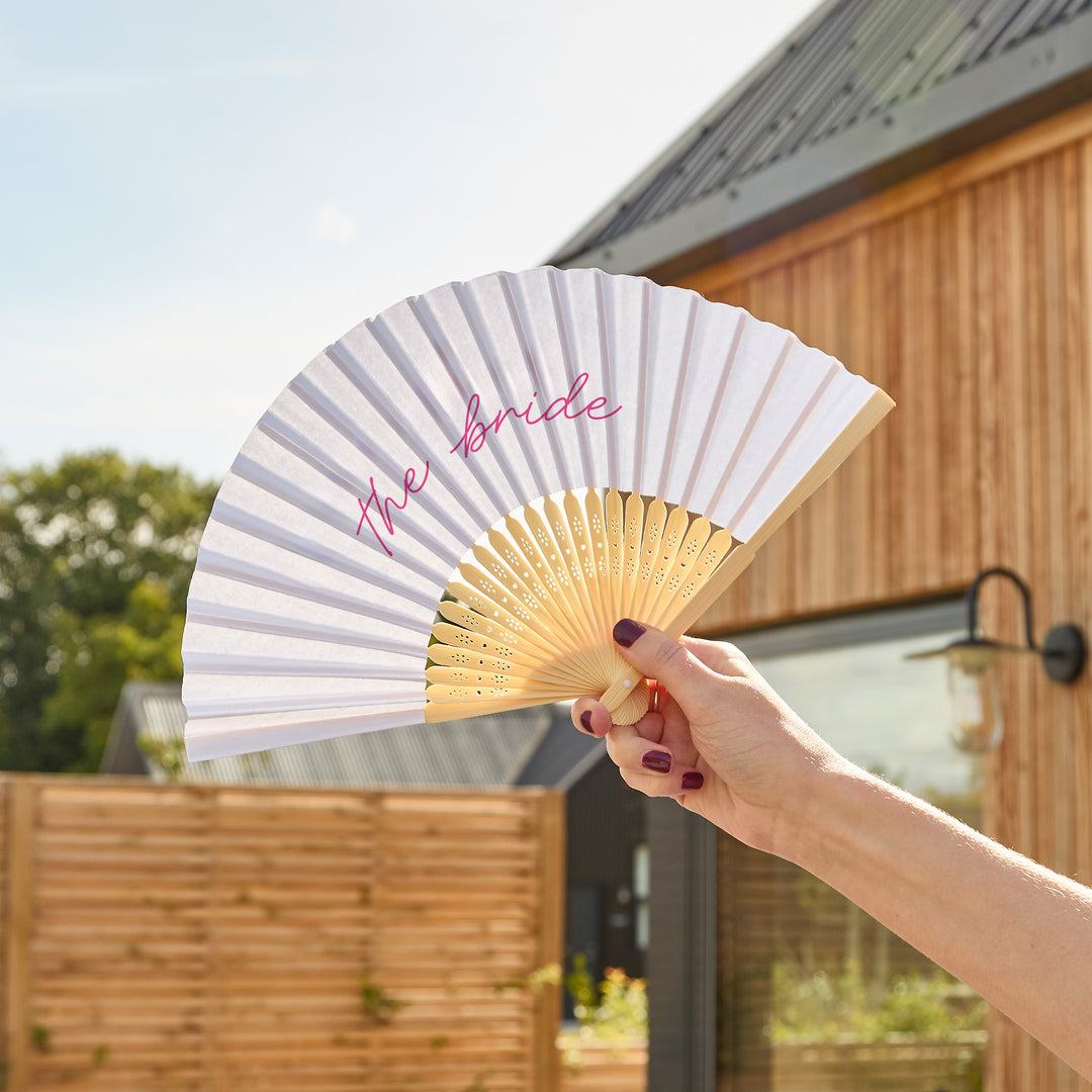 The Bride Wooden Hen Party Fan