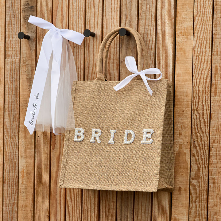 Bride Hessian Tote Bag