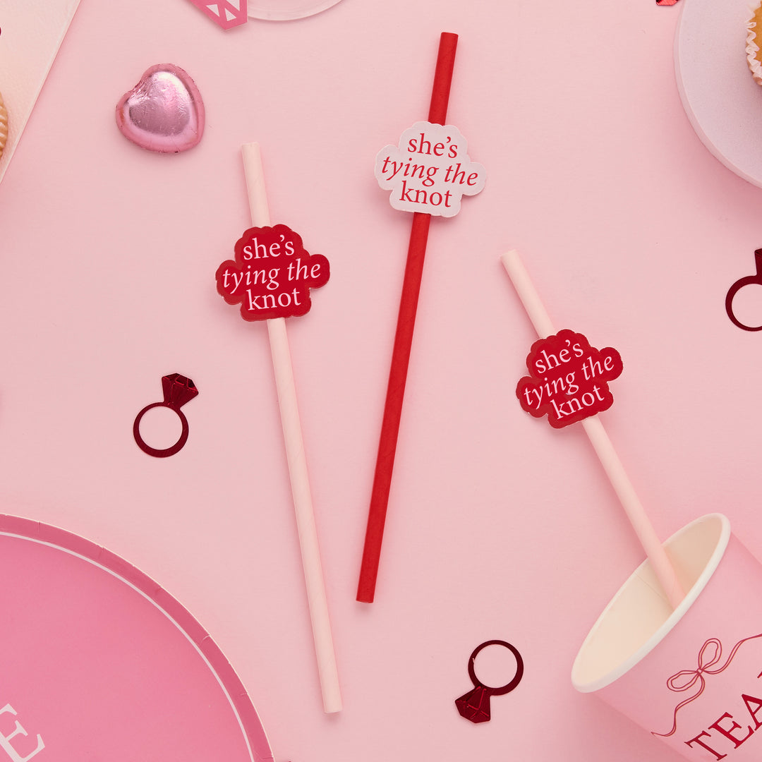 Tying The Knot Red & Pink Tableware Set | 8 Persons