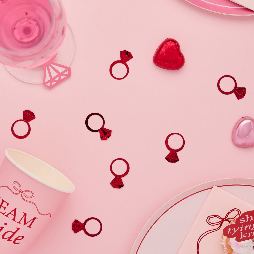 Tying The Knot Red & Pink Tableware Set | 8 Persons
