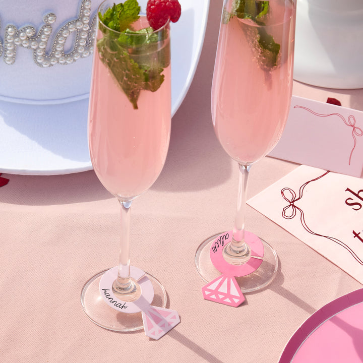 Pink Ring Glass Markers
