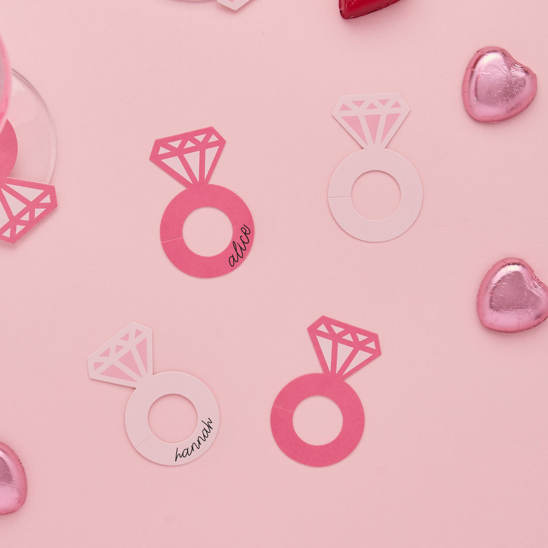 Pink Ring Glass Markers