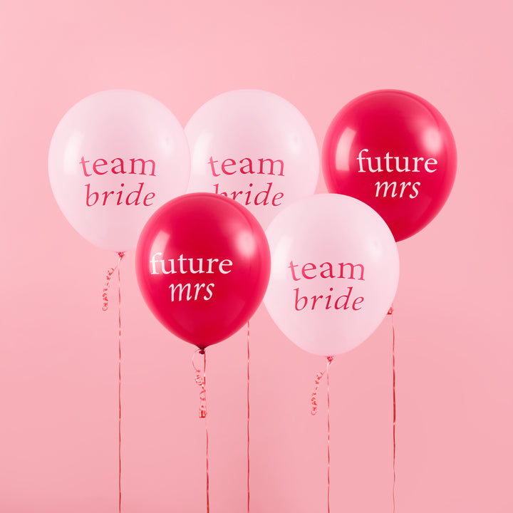 Team Bride Slogan Balloons | 5 Pack