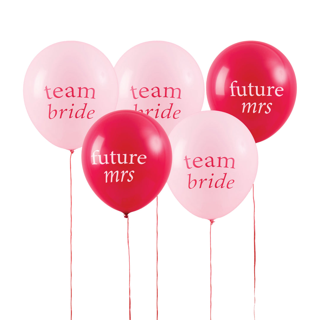 Team Bride Slogan Balloons | 5 Pack