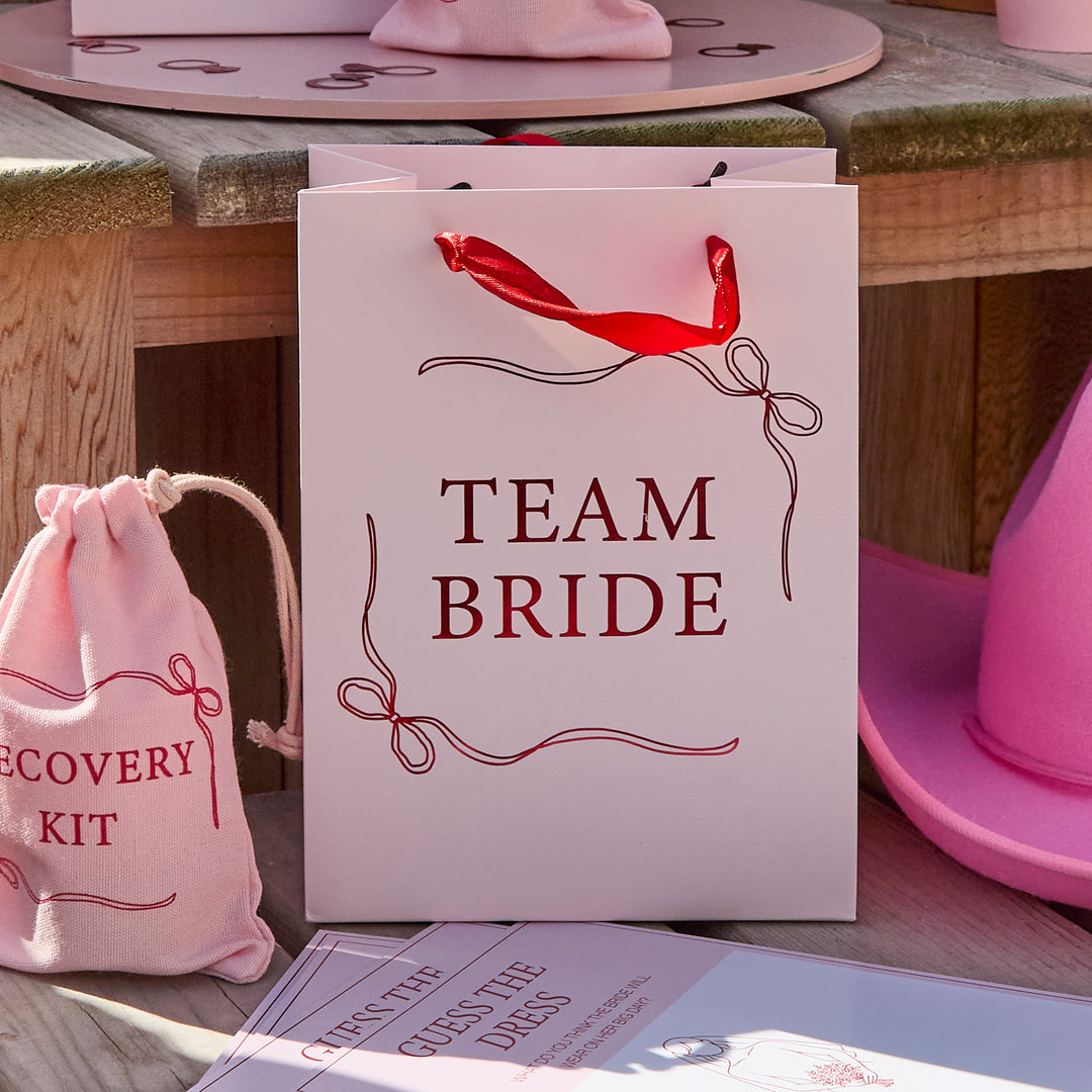 Pink Team Bride Party Bag