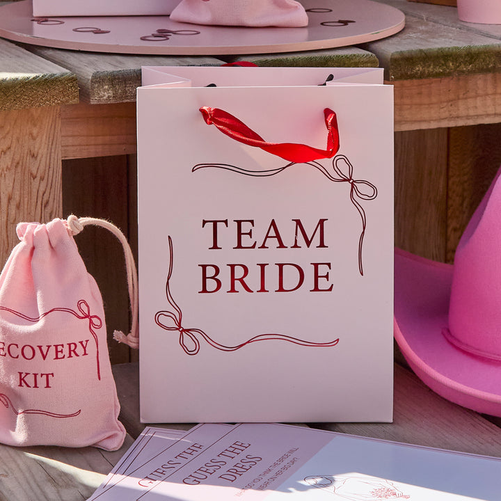 Pink Team Bride Party Bag