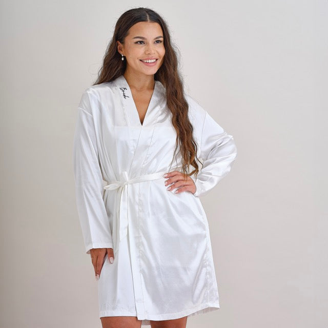 Bride Embroidered Dressing Gown Kimono