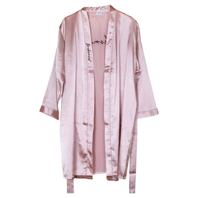 Bridesmaid Embroidered Dressing Gown Kimono